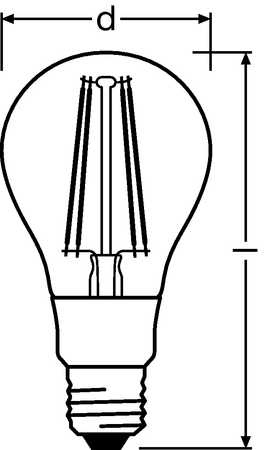 OSRAM PARATHOM® Classic A  100W FILAMENT E27  PRFCLA100 12W/827 220-240V FIL klar E27