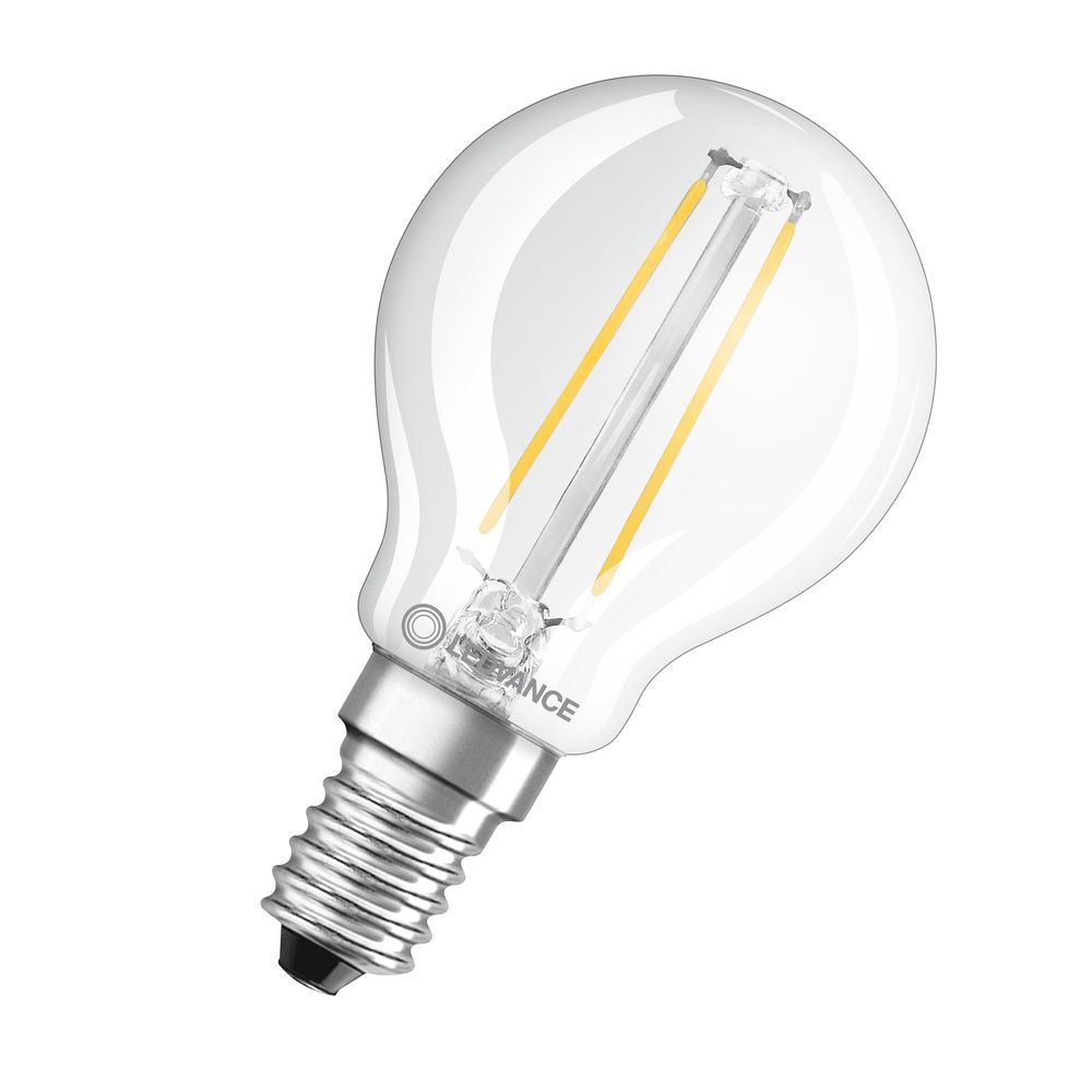 LED Tropfenlampe CLAS P 25 P 2.5W 827 FIL CL E14 klar